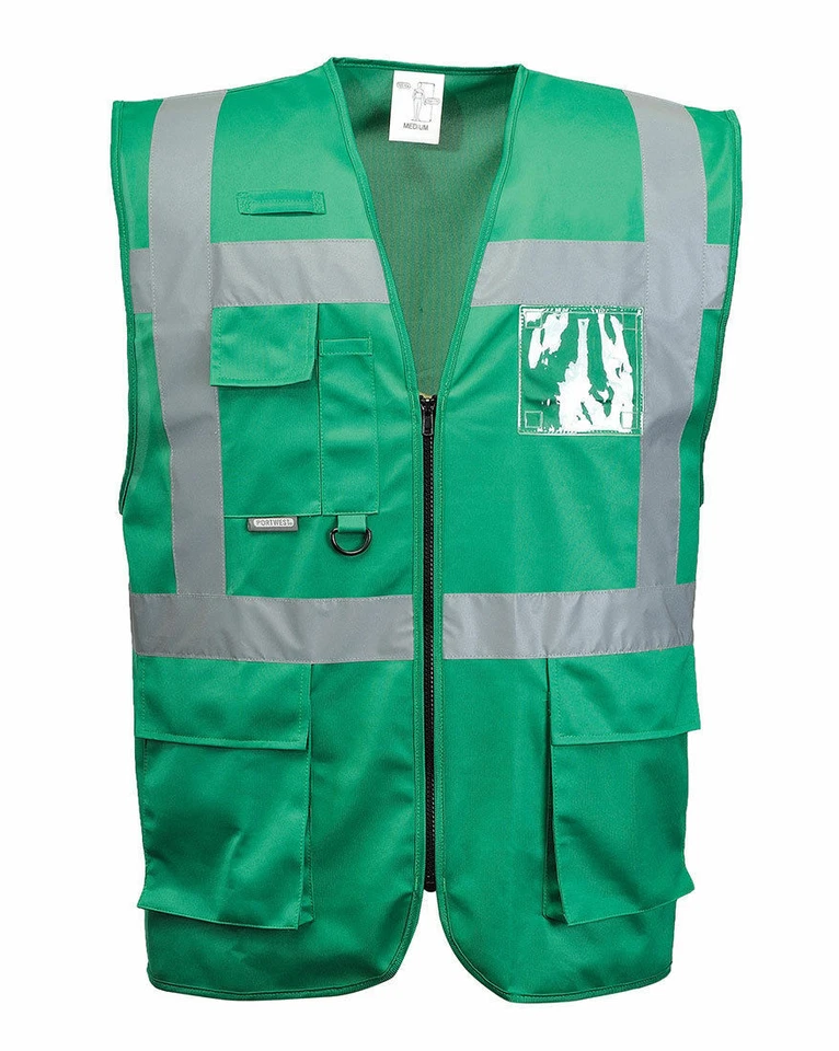 Portwest UF476 Iona Executive Safety Lightweight Zip Vest with Reflective Tape - Image 2 of 4