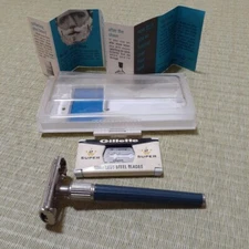 Gillette Safety Razor with two blades and Box original package