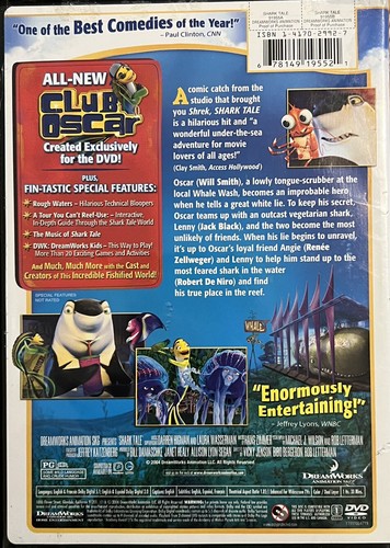 Shark Tale (DVD, 2004) Will Smith Robert De Niro Jack Black Widescreen - Picture 2 of 3