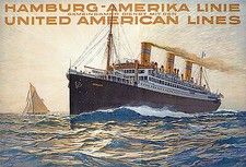 Hamburg American Line United American Lines Dampfschifffahrt Plakate A3 312