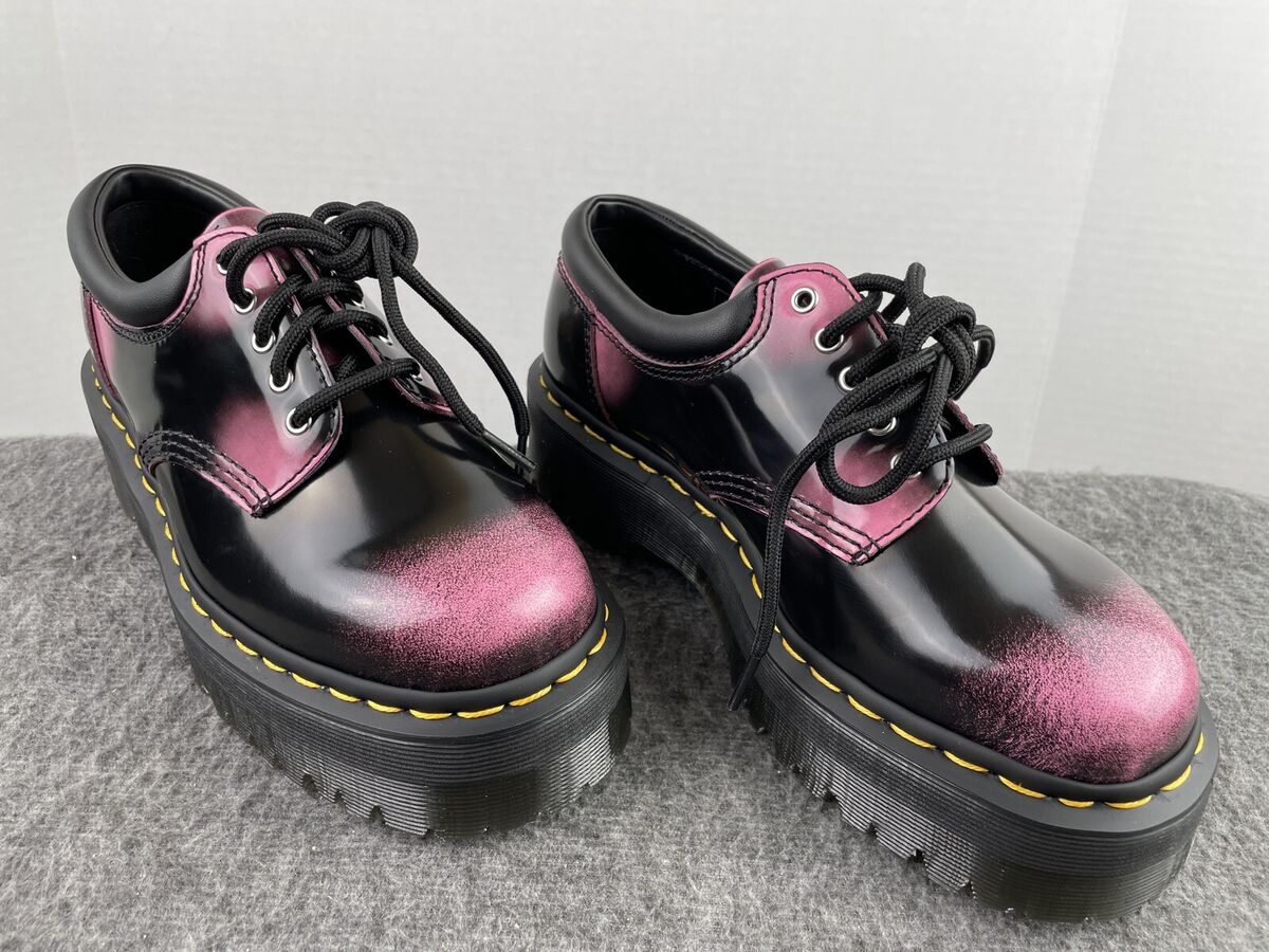 Dr. Martens 8053 Quad Distressed Leather Platform Shoes Dr. Martens 8053 Quad Distressed Leather Platform Shoes