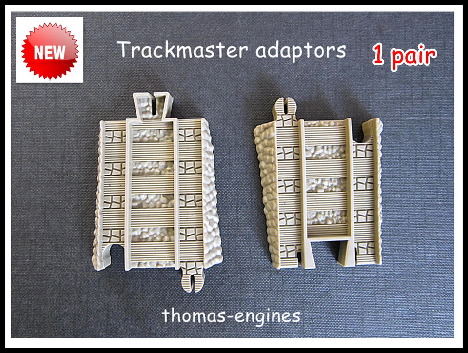 FISHER-PRICE Thomas Trackmaster Tomy Blue Gleis zum braunen Gleis umbauen..Adapter..Neu