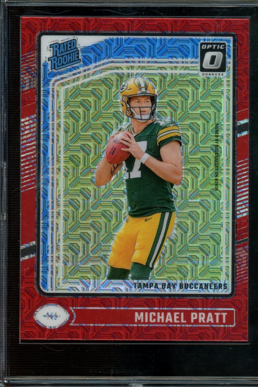 2024 Panini Donruss Optic - Rated Rookie Michael Pratt #280 Red Mojo Prizm (RC)