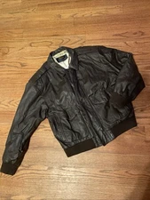 A-2 Flight Jacket Brown Leather American Born Size Large Vintage