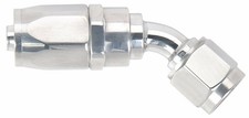 JEGS 101011 Polished 45 Degree Swivel Hose End