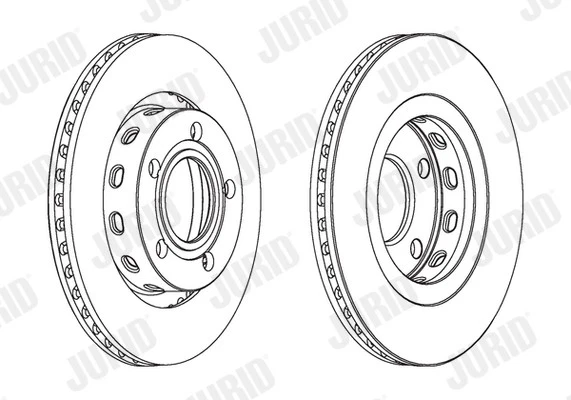 2x BRAKE DISC 562176JC FOR AUDI 100 A6/S6 A8/S8 AFB/AKN/AKE 2.5L AQD/ALG 2.8L A8 - Image 3 of 4