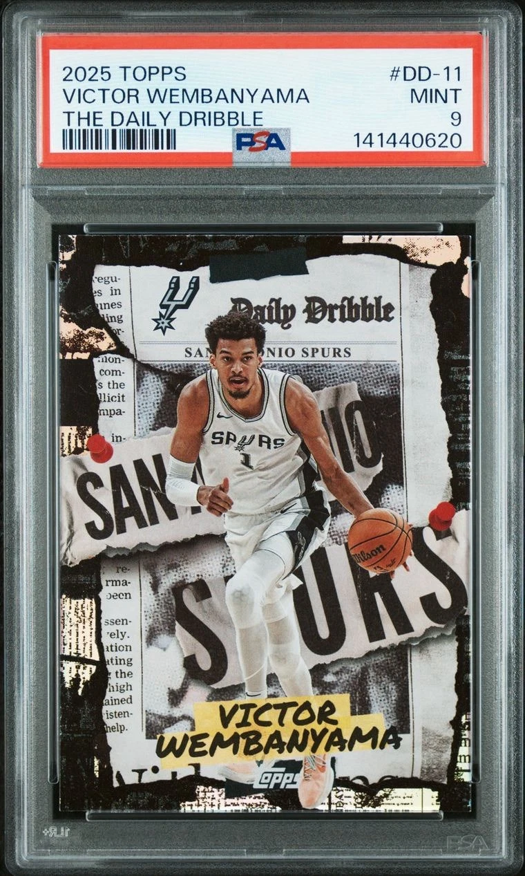 2025 Topps Basketball #DD-11 Victor Wembanyama The Daily Dribble PSA 9 Card MINT