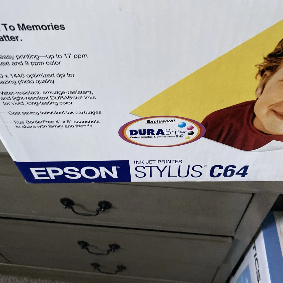 Epson Stylus C64 Standard Inkjet Photo Printer BRAND NEW IN BOX  - Image 3 of 3