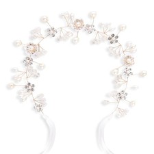 Flower Crown Headband Handmade Elegant Crystal Wedding Hair Accessory Princess