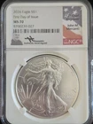 2026 Silver American Eagle "40th Anniversary" NGC MS70 FDOI Mercanti Hand Signed