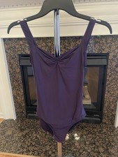 Wear Moi Size S- Adult Leotard FAUSTINE Prune Logo DanceArts Preowned Excellent