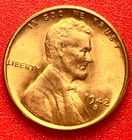 1942-S Lincoln Wheat Cent Penny GEM RED BU From an Original Bank Roll