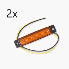 2x LED Side Marker Light Bar Screw Mount Holes 12V/24V DC Car Truck Semi Trailer