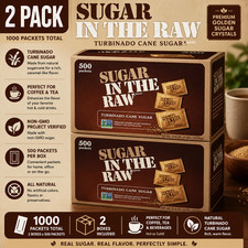 2-Pack - Sugar in the Raw Turbinado Cane Sugar Packets, 500 ct. Coffee Office