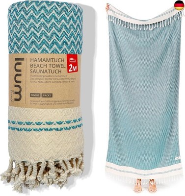 Luum  Hamamtuch groß 90x200 Strandtuch Saunahandtuch Badetuch Handtuch Yogatuch 