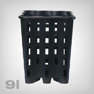 Ercole Pflanzf 9L quadratisch - Sauerstoff&Drainage für Growbox, robust