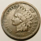 1873 Closed 3 Indian Head Cent F-VF  "As Pictured- Not Cleaned"