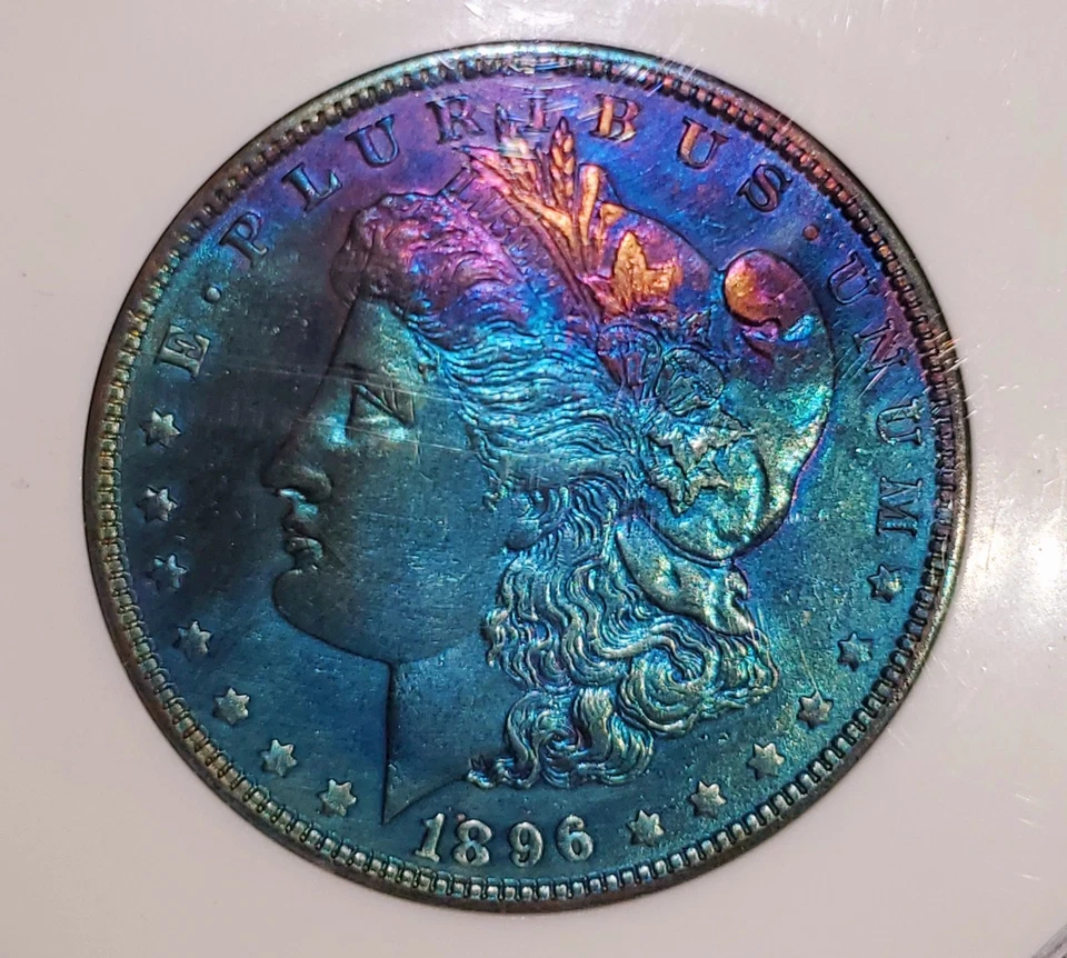 1896-P $1 Morgan Silver Dollar MS65 Nice Toning - Image 4 of 4