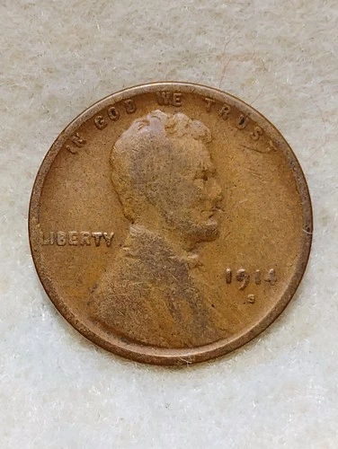 1914 S ~ LINCOLN WHEAT CENT ~ CH VG
