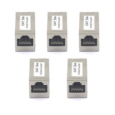 5Pcs Cat5e Inline Coupler RJ45 Female to Female Straight Cable Extender Module