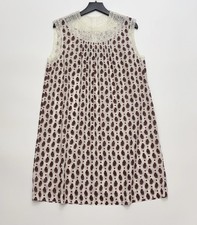 Women Doen Cotton Lace Contrasting Floral Short Mini Dress