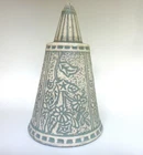 Red Wing  Brushware Pottery Cemetery Urn Vase 8" Botanical Art Deco 1920 Antique