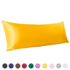 Satin Body Pillowcase Ultra Soft Smooth Body Pillow Cover 20 x 54 Inches