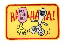 SNOOPY & WOODSTOCK - HA! HA! HA! - PEANUTS - Embroidered Iron On Patch