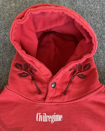 Civil Regime x Batman Hoodie Red Harley Quinn Rises Embroidered Mens Medium - Picture 10 of 21