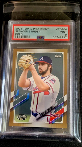 2021 Topps Pro Debut Spencer Strider GOLD BRAVES RC ROOKIE /50 PSA 9