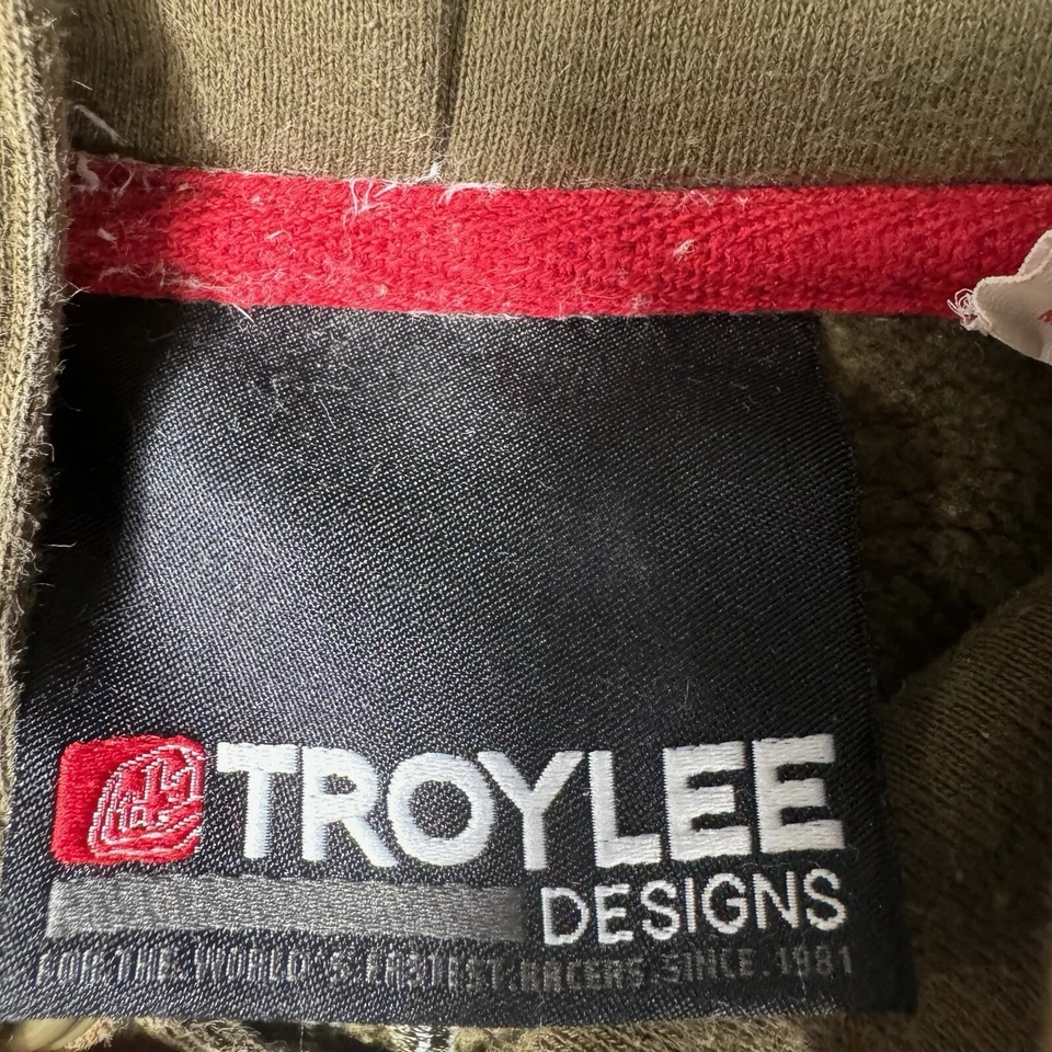 Толстовка с капюшоном Troy Lee Designs M хаки в полоску с флагом «Out to Win» нашивка толстовка гоночная - Изображение 3 из 4