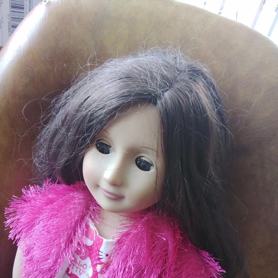 18 «Наше поколение Battat кукла Hello Kitty версия длинный каштановые волосы Disney платье  - Изображение 2 из 4