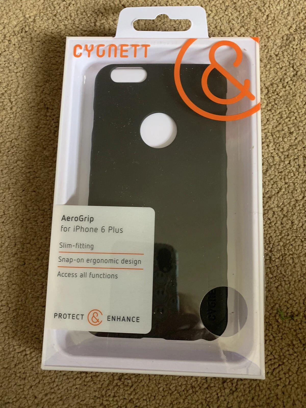 Cygnett Black Aerogrip Case for iPhone 6/6S Plus 5.5" CY1673CPAEG - Picture 1 of 2