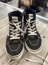 VANS SK8 Hi Kids Sz 4 High Top Black Suede Sneakers