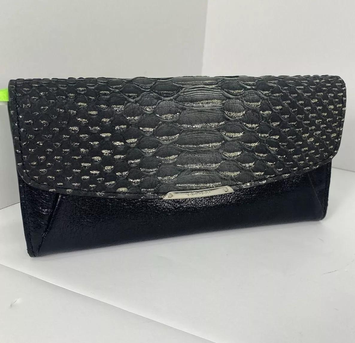 Coach Wallet Madison Embossed Patent Leather Metallic Envelope