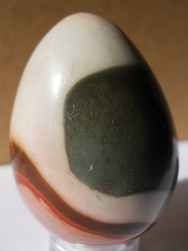  POLYCHROME OR LANDSCAPE JASPER  EGG SPHERE 6070 - Picture 4 of 8