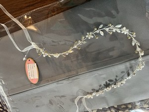 DS Bridal Rhinestone Pearl Ivory & Silver Headpiece Headband