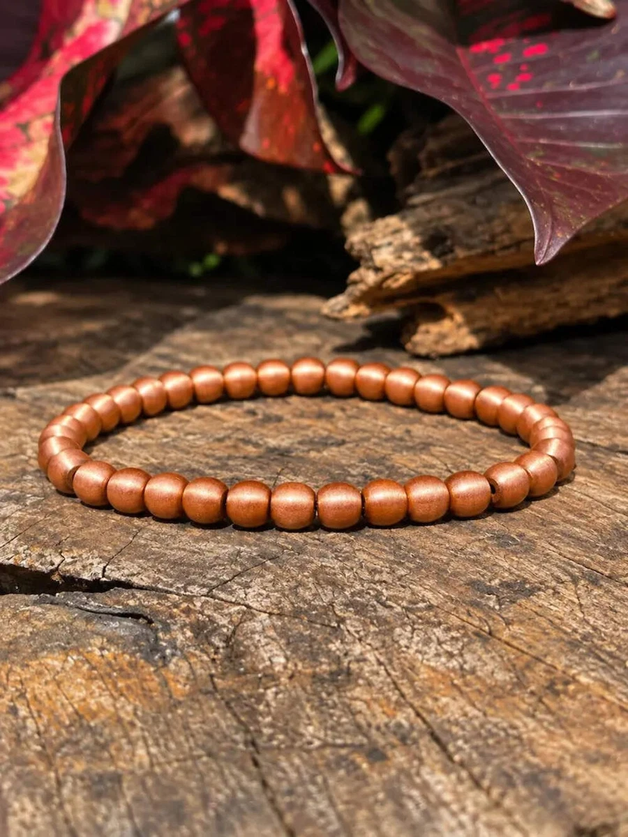 Pure Solid Copper Beaded Bracelet