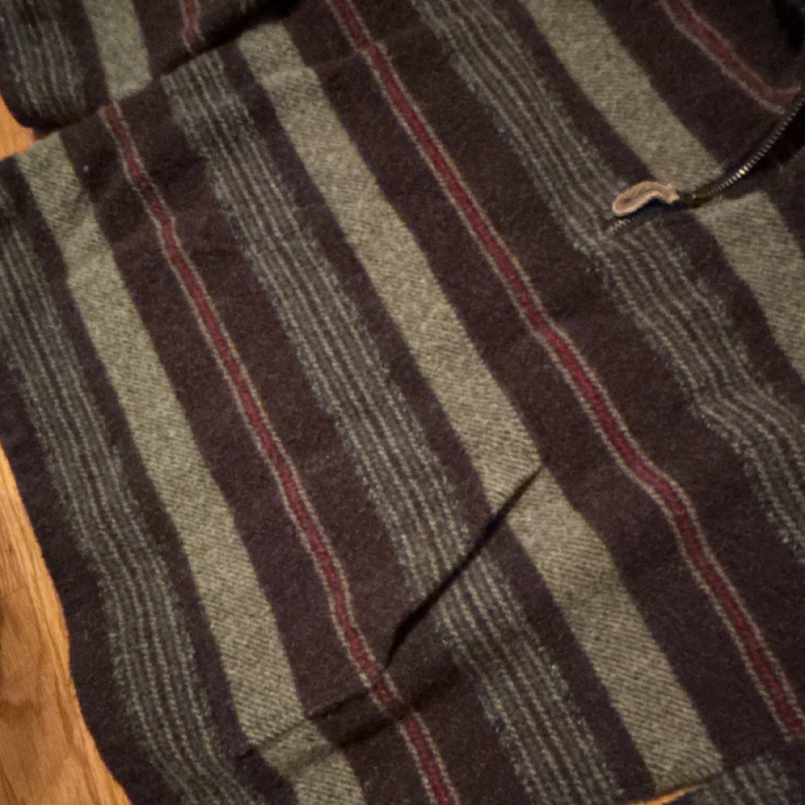 Woolrich Striped Wool Collared Pullover Vintage Q… - image 4