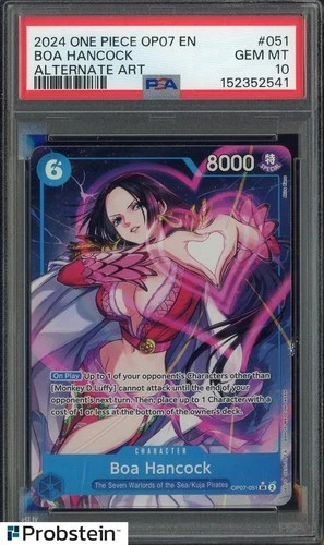 2024 One Piece OP07 EN #051 Boa Hancock Alternate Art PSA 10 GEM MINT