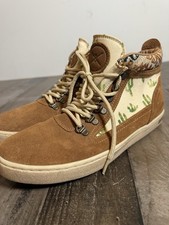 INKKAS Cactus High Top Sneakers Leather Desert Boho Womens 10