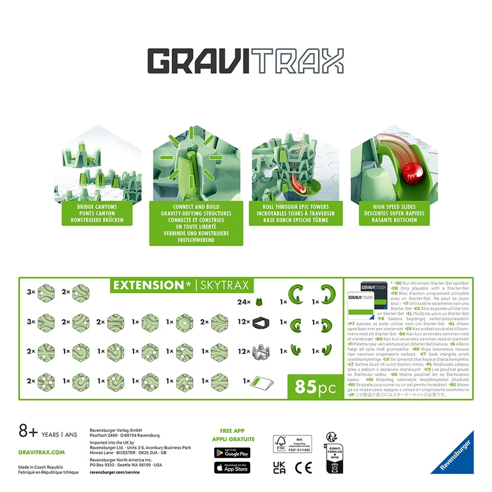 GraviTrax Extension Skytrax Addon Set Marble Run STEM Ravensburger - Image 3 of 4