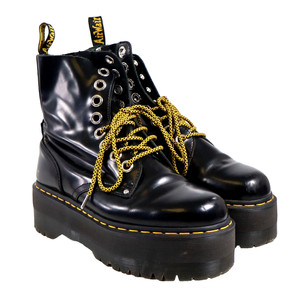 Doc Martin Jaden Max  black Paton leather boots size 10US L Dr. Martens Vegan Jadon Max Patent Leather Platform Boots  main image 4