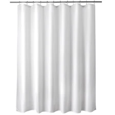 Titanker Fabric Shower Curtain Liner Washable, 70 x 72 Inches, White Shower