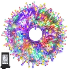 Best kemooie 500 LED Multicolor Christmas Lights 164FT 8 Lighting Mode Plug in