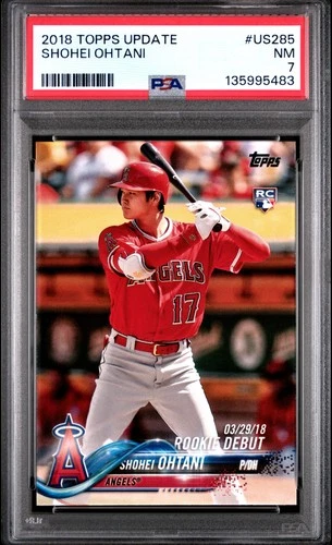 2018 Topps Update #US285 Shohei Ohtani PSA 7 Rookie RC