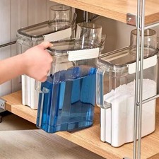 .Laundry Detergent Storage Box Large Capacity Sealed Lid Plastic Laundry Powder