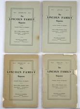 Lot of 4 1916-1917 The Lincoln Family Magazines Genealogy Historical Family