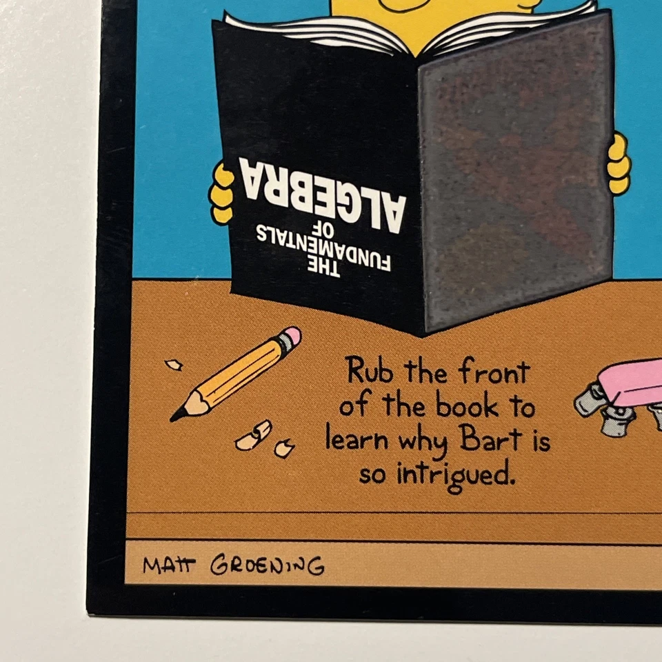 1994 Skybox The Simpsons Series II Disappearing Ink Bart Simpson Insert Card#D4 - Image 4 of 4