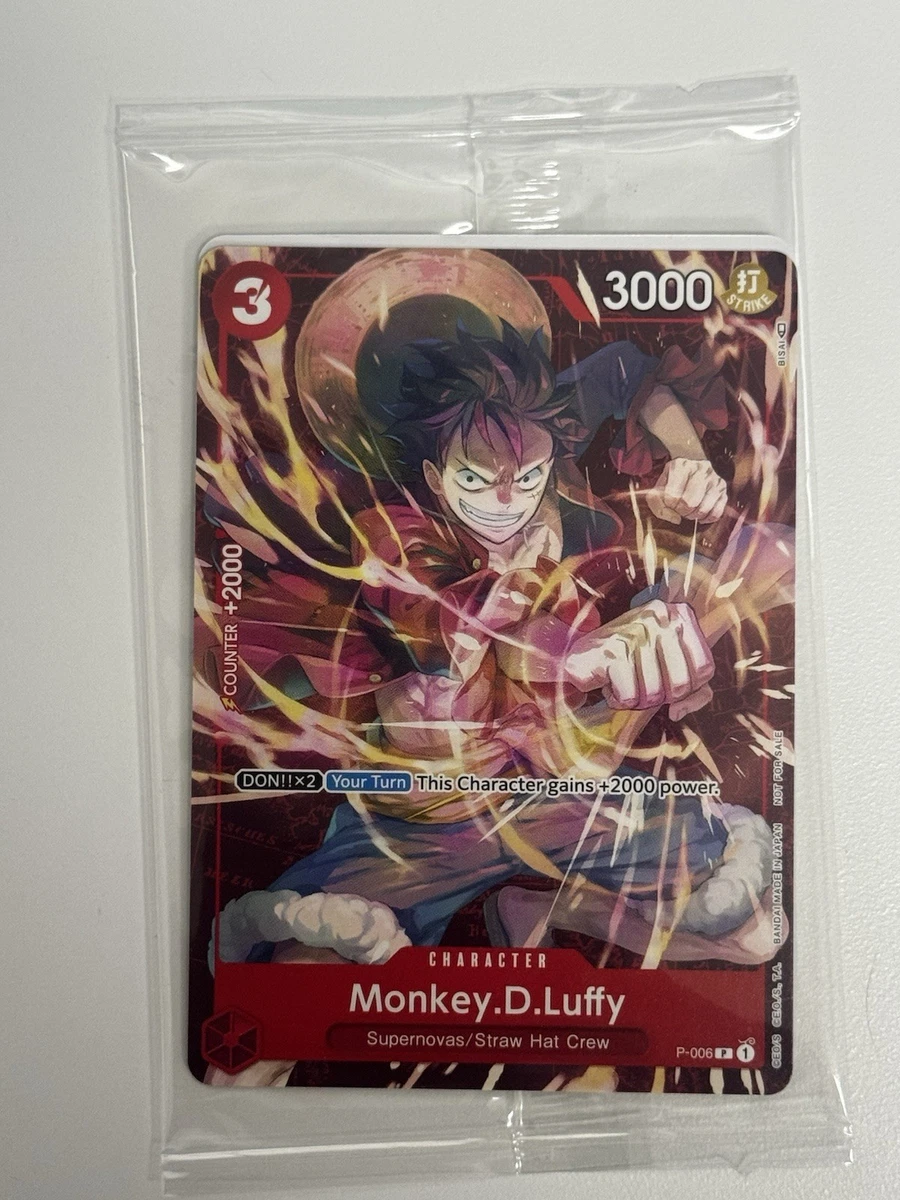 Monkey.D.Luffy-P-006 P-006 One Piece Promotion Cards for sale | eBay